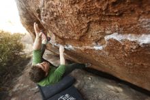 Bouldering in Hueco Tanks on 12/23/2018 with Blue Lizard Climbing and Yoga

Filename: SRM_20181223_1711260.jpg
Aperture: f/4.0
Shutter Speed: 1/200
Body: Canon EOS-1D Mark II
Lens: Canon EF 16-35mm f/2.8 L