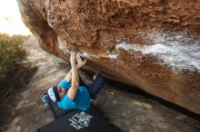 Bouldering in Hueco Tanks on 12/23/2018 with Blue Lizard Climbing and Yoga

Filename: SRM_20181223_1712060.jpg
Aperture: f/4.0
Shutter Speed: 1/250
Body: Canon EOS-1D Mark II
Lens: Canon EF 16-35mm f/2.8 L