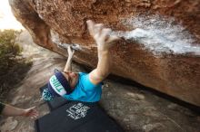 Bouldering in Hueco Tanks on 12/23/2018 with Blue Lizard Climbing and Yoga

Filename: SRM_20181223_1712111.jpg
Aperture: f/4.0
Shutter Speed: 1/250
Body: Canon EOS-1D Mark II
Lens: Canon EF 16-35mm f/2.8 L