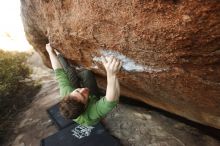 Bouldering in Hueco Tanks on 12/23/2018 with Blue Lizard Climbing and Yoga

Filename: SRM_20181223_1714570.jpg
Aperture: f/4.0
Shutter Speed: 1/250
Body: Canon EOS-1D Mark II
Lens: Canon EF 16-35mm f/2.8 L