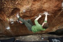 Bouldering in Hueco Tanks on 12/23/2018 with Blue Lizard Climbing and Yoga

Filename: SRM_20181223_1719580.jpg
Aperture: f/4.0
Shutter Speed: 1/250
Body: Canon EOS-1D Mark II
Lens: Canon EF 16-35mm f/2.8 L