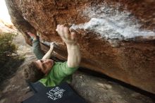 Bouldering in Hueco Tanks on 12/23/2018 with Blue Lizard Climbing and Yoga

Filename: SRM_20181223_1724390.jpg
Aperture: f/4.0
Shutter Speed: 1/250
Body: Canon EOS-1D Mark II
Lens: Canon EF 16-35mm f/2.8 L