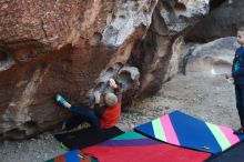 Bouldering in Hueco Tanks on 12/24/2018 with Blue Lizard Climbing and Yoga

Filename: SRM_20181224_1018280.jpg
Aperture: f/4.0
Shutter Speed: 1/250
Body: Canon EOS-1D Mark II
Lens: Canon EF 50mm f/1.8 II