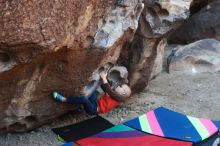 Bouldering in Hueco Tanks on 12/24/2018 with Blue Lizard Climbing and Yoga

Filename: SRM_20181224_1020070.jpg
Aperture: f/4.0
Shutter Speed: 1/250
Body: Canon EOS-1D Mark II
Lens: Canon EF 50mm f/1.8 II