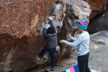 Bouldering in Hueco Tanks on 12/24/2018 with Blue Lizard Climbing and Yoga

Filename: SRM_20181224_1023050.jpg
Aperture: f/4.0
Shutter Speed: 1/200
Body: Canon EOS-1D Mark II
Lens: Canon EF 50mm f/1.8 II