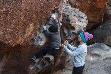 Bouldering in Hueco Tanks on 12/24/2018 with Blue Lizard Climbing and Yoga

Filename: SRM_20181224_1023340.jpg
Aperture: f/4.0
Shutter Speed: 1/250
Body: Canon EOS-1D Mark II
Lens: Canon EF 50mm f/1.8 II