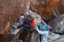 Bouldering in Hueco Tanks on 12/24/2018 with Blue Lizard Climbing and Yoga

Filename: SRM_20181224_1025020.jpg
Aperture: f/4.0
Shutter Speed: 1/320
Body: Canon EOS-1D Mark II
Lens: Canon EF 50mm f/1.8 II