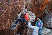 Bouldering in Hueco Tanks on 12/24/2018 with Blue Lizard Climbing and Yoga

Filename: SRM_20181224_1025270.jpg
Aperture: f/4.0
Shutter Speed: 1/400
Body: Canon EOS-1D Mark II
Lens: Canon EF 50mm f/1.8 II