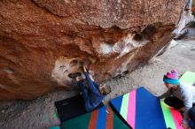 Bouldering in Hueco Tanks on 12/24/2018 with Blue Lizard Climbing and Yoga

Filename: SRM_20181224_1036070.jpg
Aperture: f/4.0
Shutter Speed: 1/160
Body: Canon EOS-1D Mark II
Lens: Canon EF 16-35mm f/2.8 L