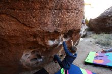 Bouldering in Hueco Tanks on 12/24/2018 with Blue Lizard Climbing and Yoga

Filename: SRM_20181224_1036330.jpg
Aperture: f/4.0
Shutter Speed: 1/250
Body: Canon EOS-1D Mark II
Lens: Canon EF 16-35mm f/2.8 L