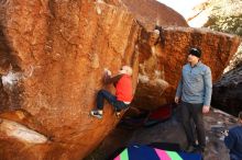 Bouldering in Hueco Tanks on 12/24/2018 with Blue Lizard Climbing and Yoga

Filename: SRM_20181224_1046520.jpg
Aperture: f/5.6
Shutter Speed: 1/250
Body: Canon EOS-1D Mark II
Lens: Canon EF 16-35mm f/2.8 L