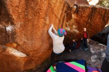 Bouldering in Hueco Tanks on 12/24/2018 with Blue Lizard Climbing and Yoga

Filename: SRM_20181224_1055390.jpg
Aperture: f/5.6
Shutter Speed: 1/250
Body: Canon EOS-1D Mark II
Lens: Canon EF 16-35mm f/2.8 L