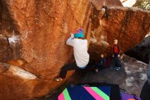 Bouldering in Hueco Tanks on 12/24/2018 with Blue Lizard Climbing and Yoga

Filename: SRM_20181224_1055410.jpg
Aperture: f/5.6
Shutter Speed: 1/250
Body: Canon EOS-1D Mark II
Lens: Canon EF 16-35mm f/2.8 L