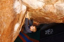 Bouldering in Hueco Tanks on 12/24/2018 with Blue Lizard Climbing and Yoga

Filename: SRM_20181224_1105250.jpg
Aperture: f/4.0
Shutter Speed: 1/200
Body: Canon EOS-1D Mark II
Lens: Canon EF 16-35mm f/2.8 L