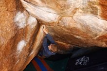 Bouldering in Hueco Tanks on 12/24/2018 with Blue Lizard Climbing and Yoga

Filename: SRM_20181224_1107340.jpg
Aperture: f/4.5
Shutter Speed: 1/200
Body: Canon EOS-1D Mark II
Lens: Canon EF 16-35mm f/2.8 L