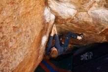 Bouldering in Hueco Tanks on 12/24/2018 with Blue Lizard Climbing and Yoga

Filename: SRM_20181224_1107430.jpg
Aperture: f/4.5
Shutter Speed: 1/200
Body: Canon EOS-1D Mark II
Lens: Canon EF 16-35mm f/2.8 L