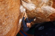 Bouldering in Hueco Tanks on 12/24/2018 with Blue Lizard Climbing and Yoga

Filename: SRM_20181224_1107510.jpg
Aperture: f/4.5
Shutter Speed: 1/200
Body: Canon EOS-1D Mark II
Lens: Canon EF 16-35mm f/2.8 L