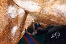 Bouldering in Hueco Tanks on 12/24/2018 with Blue Lizard Climbing and Yoga

Filename: SRM_20181224_1108440.jpg
Aperture: f/4.5
Shutter Speed: 1/125
Body: Canon EOS-1D Mark II
Lens: Canon EF 16-35mm f/2.8 L