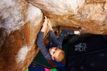 Bouldering in Hueco Tanks on 12/24/2018 with Blue Lizard Climbing and Yoga

Filename: SRM_20181224_1110120.jpg
Aperture: f/4.5
Shutter Speed: 1/125
Body: Canon EOS-1D Mark II
Lens: Canon EF 16-35mm f/2.8 L