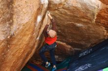 Bouldering in Hueco Tanks on 12/24/2018 with Blue Lizard Climbing and Yoga

Filename: SRM_20181224_1122380.jpg
Aperture: f/2.8
Shutter Speed: 1/250
Body: Canon EOS-1D Mark II
Lens: Canon EF 50mm f/1.8 II