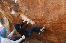 Bouldering in Hueco Tanks on 12/24/2018 with Blue Lizard Climbing and Yoga

Filename: SRM_20181224_1127130.jpg
Aperture: f/3.5
Shutter Speed: 1/250
Body: Canon EOS-1D Mark II
Lens: Canon EF 50mm f/1.8 II