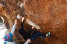 Bouldering in Hueco Tanks on 12/24/2018 with Blue Lizard Climbing and Yoga

Filename: SRM_20181224_1127180.jpg
Aperture: f/3.5
Shutter Speed: 1/320
Body: Canon EOS-1D Mark II
Lens: Canon EF 50mm f/1.8 II