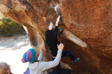 Bouldering in Hueco Tanks on 12/24/2018 with Blue Lizard Climbing and Yoga

Filename: SRM_20181224_1128590.jpg
Aperture: f/3.5
Shutter Speed: 1/320
Body: Canon EOS-1D Mark II
Lens: Canon EF 50mm f/1.8 II