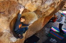 Bouldering in Hueco Tanks on 12/24/2018 with Blue Lizard Climbing and Yoga

Filename: SRM_20181224_1133100.jpg
Aperture: f/5.6
Shutter Speed: 1/200
Body: Canon EOS-1D Mark II
Lens: Canon EF 16-35mm f/2.8 L
