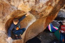 Bouldering in Hueco Tanks on 12/24/2018 with Blue Lizard Climbing and Yoga

Filename: SRM_20181224_1137460.jpg
Aperture: f/5.6
Shutter Speed: 1/160
Body: Canon EOS-1D Mark II
Lens: Canon EF 16-35mm f/2.8 L