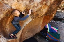 Bouldering in Hueco Tanks on 12/24/2018 with Blue Lizard Climbing and Yoga

Filename: SRM_20181224_1138060.jpg
Aperture: f/5.6
Shutter Speed: 1/160
Body: Canon EOS-1D Mark II
Lens: Canon EF 16-35mm f/2.8 L