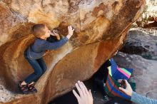 Bouldering in Hueco Tanks on 12/24/2018 with Blue Lizard Climbing and Yoga

Filename: SRM_20181224_1138070.jpg
Aperture: f/5.6
Shutter Speed: 1/160
Body: Canon EOS-1D Mark II
Lens: Canon EF 16-35mm f/2.8 L