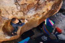 Bouldering in Hueco Tanks on 12/24/2018 with Blue Lizard Climbing and Yoga

Filename: SRM_20181224_1138111.jpg
Aperture: f/5.6
Shutter Speed: 1/200
Body: Canon EOS-1D Mark II
Lens: Canon EF 16-35mm f/2.8 L