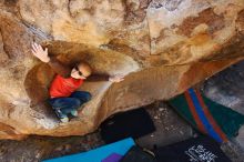 Bouldering in Hueco Tanks on 12/24/2018 with Blue Lizard Climbing and Yoga

Filename: SRM_20181224_1139110.jpg
Aperture: f/5.6
Shutter Speed: 1/160
Body: Canon EOS-1D Mark II
Lens: Canon EF 16-35mm f/2.8 L