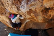 Bouldering in Hueco Tanks on 12/24/2018 with Blue Lizard Climbing and Yoga

Filename: SRM_20181224_1141260.jpg
Aperture: f/5.6
Shutter Speed: 1/250
Body: Canon EOS-1D Mark II
Lens: Canon EF 16-35mm f/2.8 L