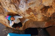 Bouldering in Hueco Tanks on 12/24/2018 with Blue Lizard Climbing and Yoga

Filename: SRM_20181224_1141280.jpg
Aperture: f/5.6
Shutter Speed: 1/200
Body: Canon EOS-1D Mark II
Lens: Canon EF 16-35mm f/2.8 L