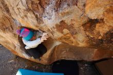 Bouldering in Hueco Tanks on 12/24/2018 with Blue Lizard Climbing and Yoga

Filename: SRM_20181224_1141430.jpg
Aperture: f/5.6
Shutter Speed: 1/200
Body: Canon EOS-1D Mark II
Lens: Canon EF 16-35mm f/2.8 L