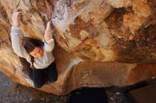 Bouldering in Hueco Tanks on 12/24/2018 with Blue Lizard Climbing and Yoga

Filename: SRM_20181224_1147040.jpg
Aperture: f/5.6
Shutter Speed: 1/200
Body: Canon EOS-1D Mark II
Lens: Canon EF 16-35mm f/2.8 L