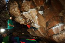 Bouldering in Hueco Tanks on 12/24/2018 with Blue Lizard Climbing and Yoga

Filename: SRM_20181224_1432100.jpg
Aperture: f/8.0
Shutter Speed: 1/250
Body: Canon EOS-1D Mark II
Lens: Canon EF 16-35mm f/2.8 L