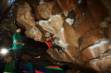 Bouldering in Hueco Tanks on 12/24/2018 with Blue Lizard Climbing and Yoga

Filename: SRM_20181224_1432100.jpg
Aperture: f/8.0
Shutter Speed: 1/250
Body: Canon EOS-1D Mark II
Lens: Canon EF 16-35mm f/2.8 L