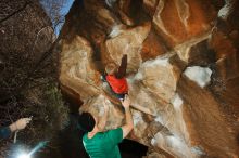 Bouldering in Hueco Tanks on 12/24/2018 with Blue Lizard Climbing and Yoga

Filename: SRM_20181224_1435090.jpg
Aperture: f/8.0
Shutter Speed: 1/250
Body: Canon EOS-1D Mark II
Lens: Canon EF 16-35mm f/2.8 L