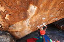 Bouldering in Hueco Tanks on 12/24/2018 with Blue Lizard Climbing and Yoga

Filename: SRM_20181224_1455410.jpg
Aperture: f/5.0
Shutter Speed: 1/320
Body: Canon EOS-1D Mark II
Lens: Canon EF 16-35mm f/2.8 L