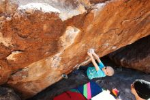 Bouldering in Hueco Tanks on 12/24/2018 with Blue Lizard Climbing and Yoga

Filename: SRM_20181224_1500130.jpg
Aperture: f/5.0
Shutter Speed: 1/400
Body: Canon EOS-1D Mark II
Lens: Canon EF 16-35mm f/2.8 L