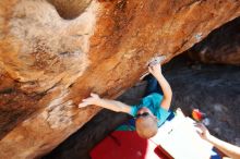 Bouldering in Hueco Tanks on 12/24/2018 with Blue Lizard Climbing and Yoga

Filename: SRM_20181224_1504220.jpg
Aperture: f/5.0
Shutter Speed: 1/400
Body: Canon EOS-1D Mark II
Lens: Canon EF 16-35mm f/2.8 L