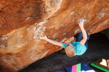 Bouldering in Hueco Tanks on 12/24/2018 with Blue Lizard Climbing and Yoga

Filename: SRM_20181224_1511470.jpg
Aperture: f/5.0
Shutter Speed: 1/400
Body: Canon EOS-1D Mark II
Lens: Canon EF 16-35mm f/2.8 L