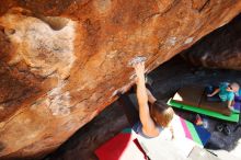 Bouldering in Hueco Tanks on 12/24/2018 with Blue Lizard Climbing and Yoga

Filename: SRM_20181224_1518580.jpg
Aperture: f/5.0
Shutter Speed: 1/400
Body: Canon EOS-1D Mark II
Lens: Canon EF 16-35mm f/2.8 L