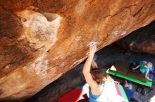 Bouldering in Hueco Tanks on 12/24/2018 with Blue Lizard Climbing and Yoga

Filename: SRM_20181224_1519051.jpg
Aperture: f/5.0
Shutter Speed: 1/400
Body: Canon EOS-1D Mark II
Lens: Canon EF 16-35mm f/2.8 L