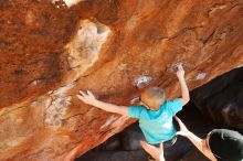 Bouldering in Hueco Tanks on 12/24/2018 with Blue Lizard Climbing and Yoga

Filename: SRM_20181224_1525550.jpg
Aperture: f/5.6
Shutter Speed: 1/400
Body: Canon EOS-1D Mark II
Lens: Canon EF 16-35mm f/2.8 L