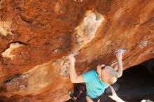 Bouldering in Hueco Tanks on 12/24/2018 with Blue Lizard Climbing and Yoga

Filename: SRM_20181224_1527230.jpg
Aperture: f/5.6
Shutter Speed: 1/320
Body: Canon EOS-1D Mark II
Lens: Canon EF 16-35mm f/2.8 L