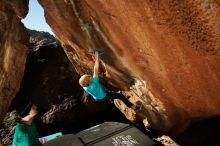 Bouldering in Hueco Tanks on 12/24/2018 with Blue Lizard Climbing and Yoga

Filename: SRM_20181224_1543070.jpg
Aperture: f/8.0
Shutter Speed: 1/250
Body: Canon EOS-1D Mark II
Lens: Canon EF 16-35mm f/2.8 L