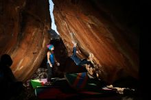 Bouldering in Hueco Tanks on 12/24/2018 with Blue Lizard Climbing and Yoga

Filename: SRM_20181224_1552060.jpg
Aperture: f/8.0
Shutter Speed: 1/250
Body: Canon EOS-1D Mark II
Lens: Canon EF 16-35mm f/2.8 L